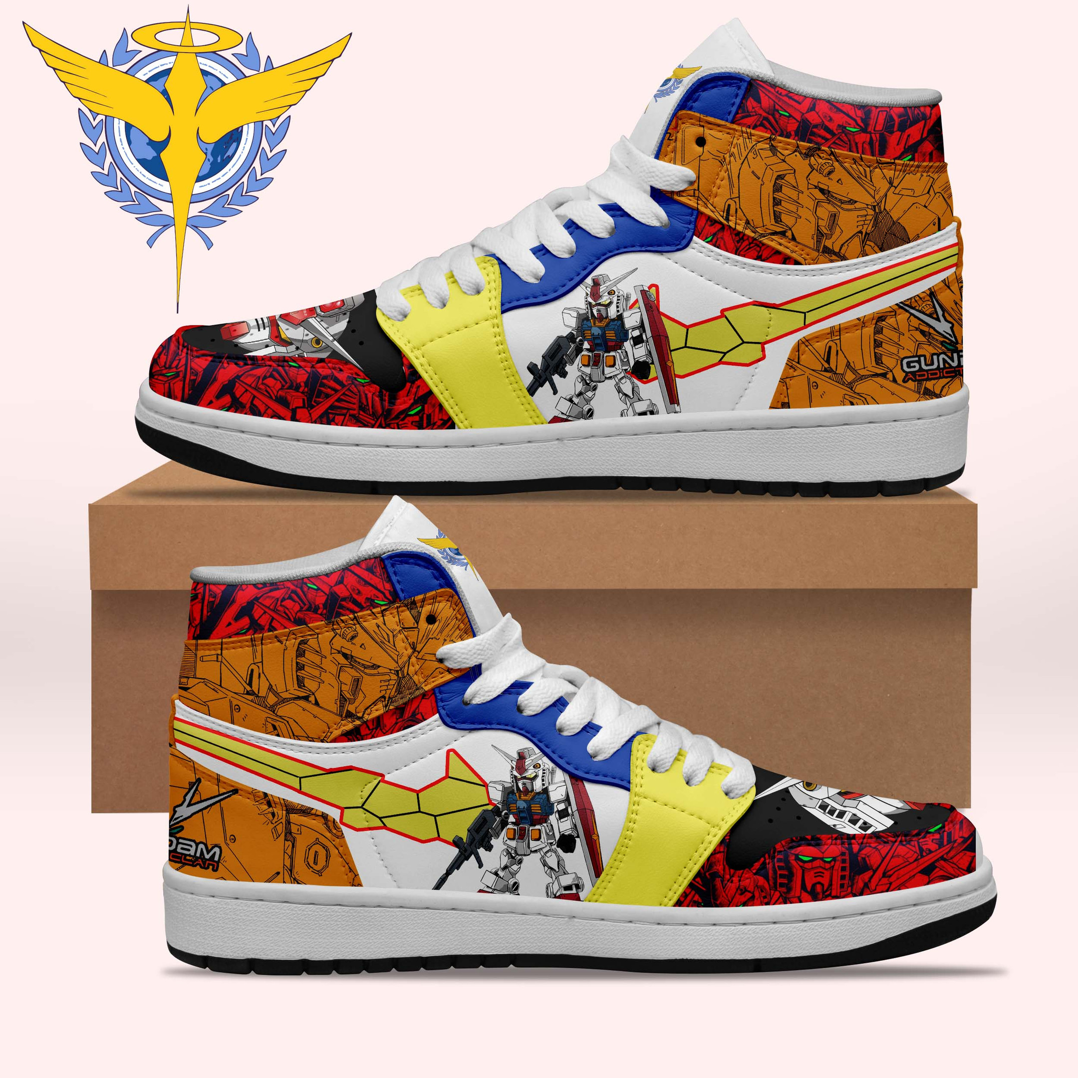 JWFancy Gundam AJ1 High Sneakers Shoes For Men And Women