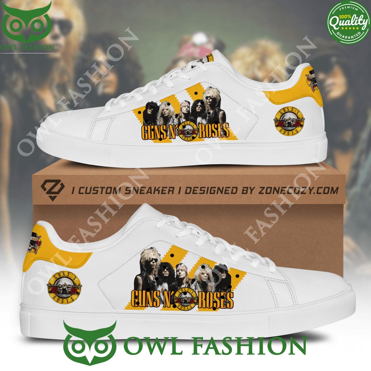 JWFancy Guns and Roses Skate Stan Shoes Sneakes For Men And Women