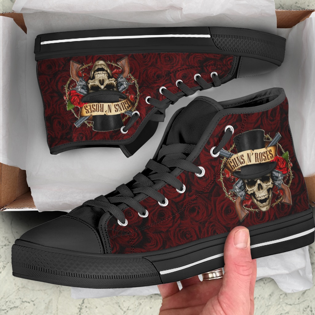 JWFancy Guns N' Roses High Top Canvas Sneakers Shoes For Men And Women