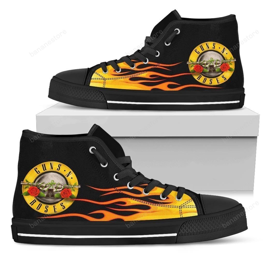 JWFancy Guns N' Roses High Top Canvas Sneakers Shoes For Men And Women