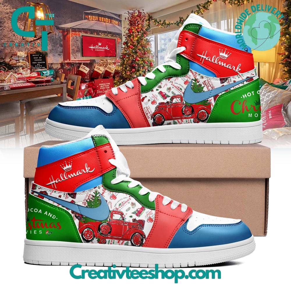 JWFancy Hallmark Christmas AJ1 High Sneakers Shoes For Men And Women