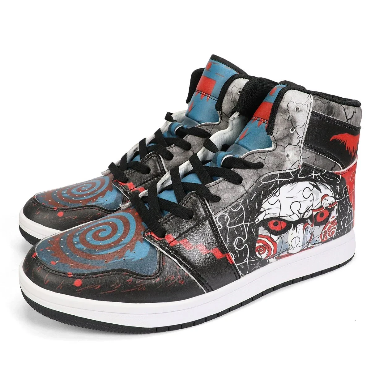 JWFancy Halloween Jigsaw AJ1 High Sneakers Shoes For Men And Women