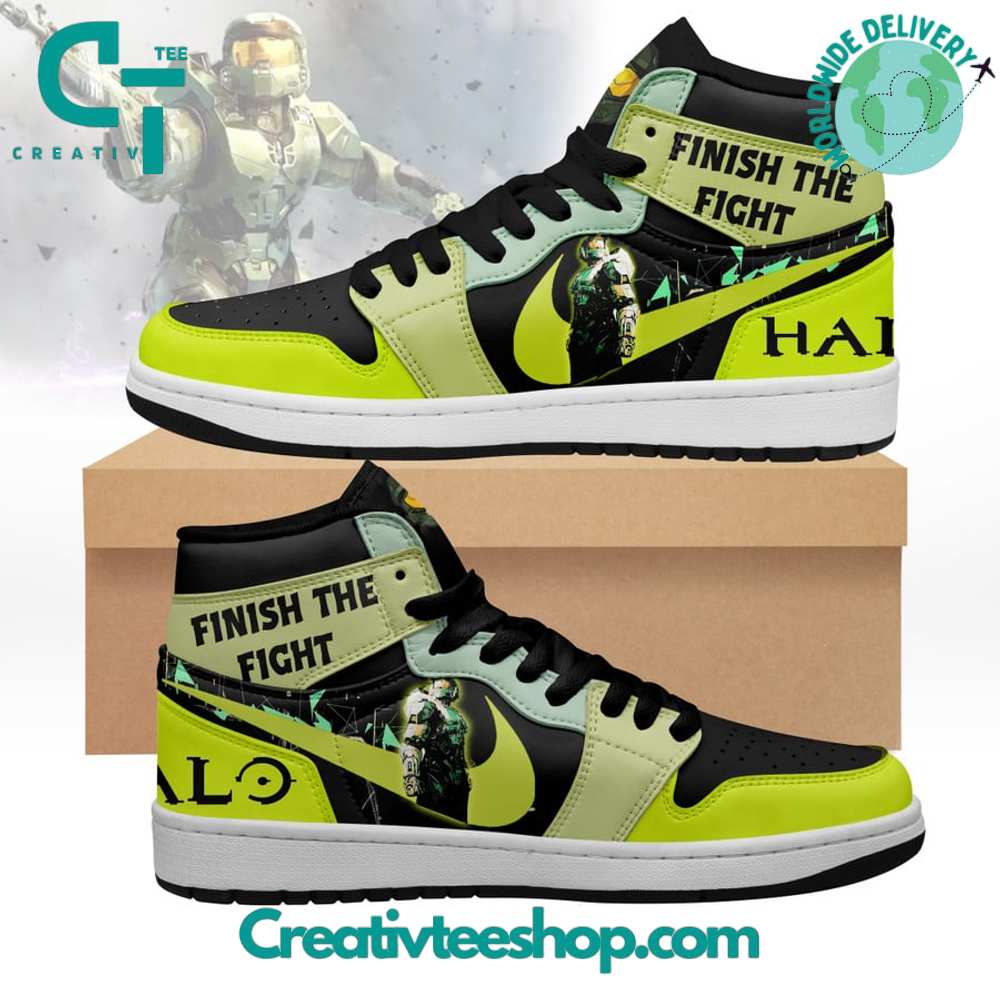 JWFancy Halo Finish The Fight AJ1 High Sneakers Shoes For Men And Women