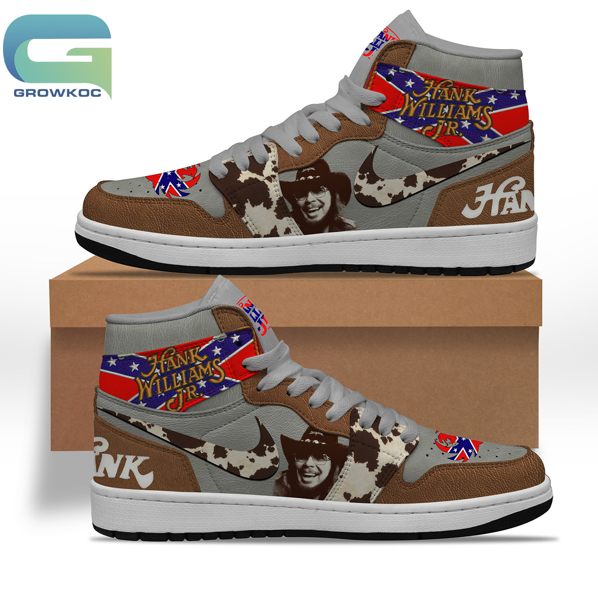 JWFancy Hank Williams Jr. AJ1 High Sneakers Shoes For Men And Women