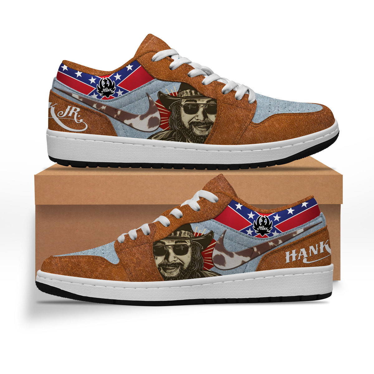 JWFancy Hank Williams Jr AJ1 Low Sneakers Shoes For Men And Women