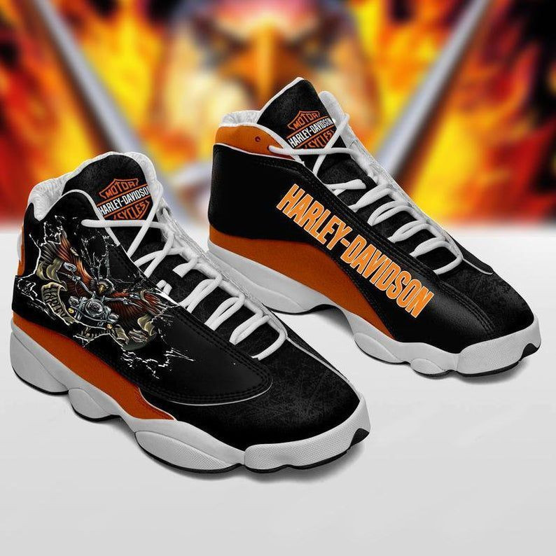 JWFancy Harley Davidson AJ13 Sneakers Shoes For Men And Women