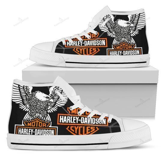 JWFancy Harley-Davidson High Top Canvas Sneakers Shoes For Men And Women