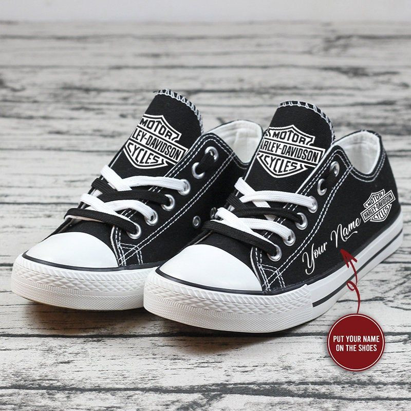 JWFancy Harley Davidson Low Top Canvas Sneakers Shoes For Men And Women