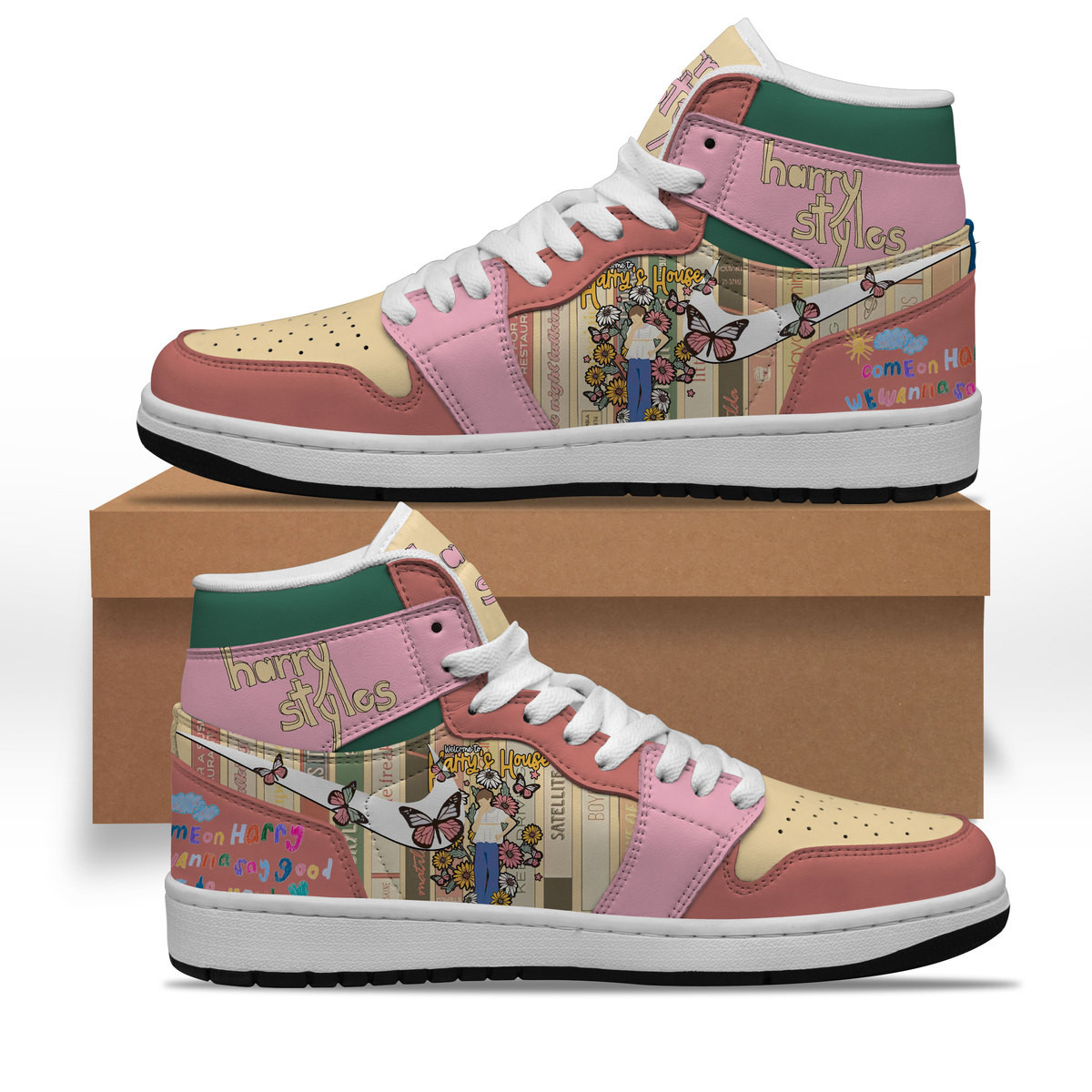 JWFancy Harry Styles AJ1 High Sneakers Shoes For Men And Women