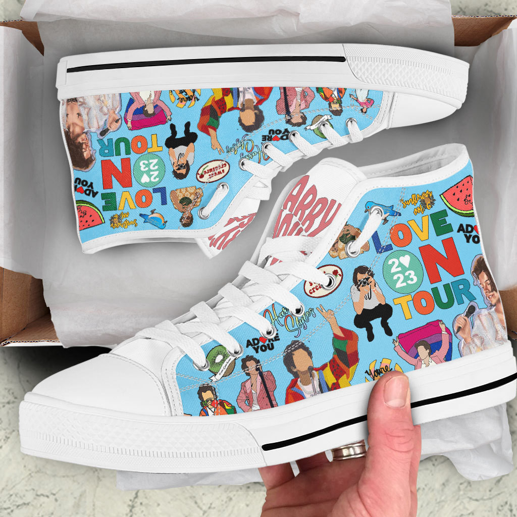 JWFancy Harry Styles High Top Canvas Sneakers Shoes For Men And Women