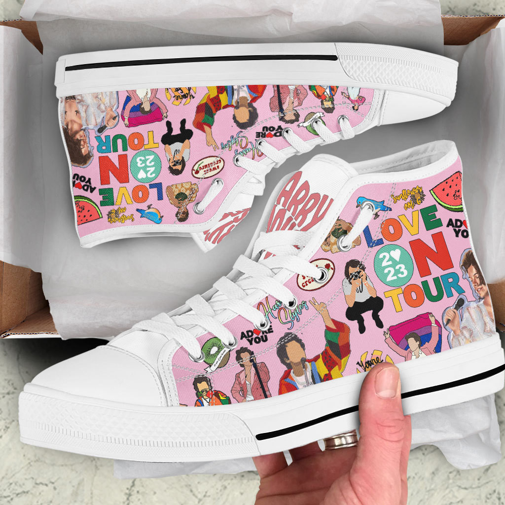 JWFancy Harry Styles High Top Canvas Sneakers Shoes For Men And Women