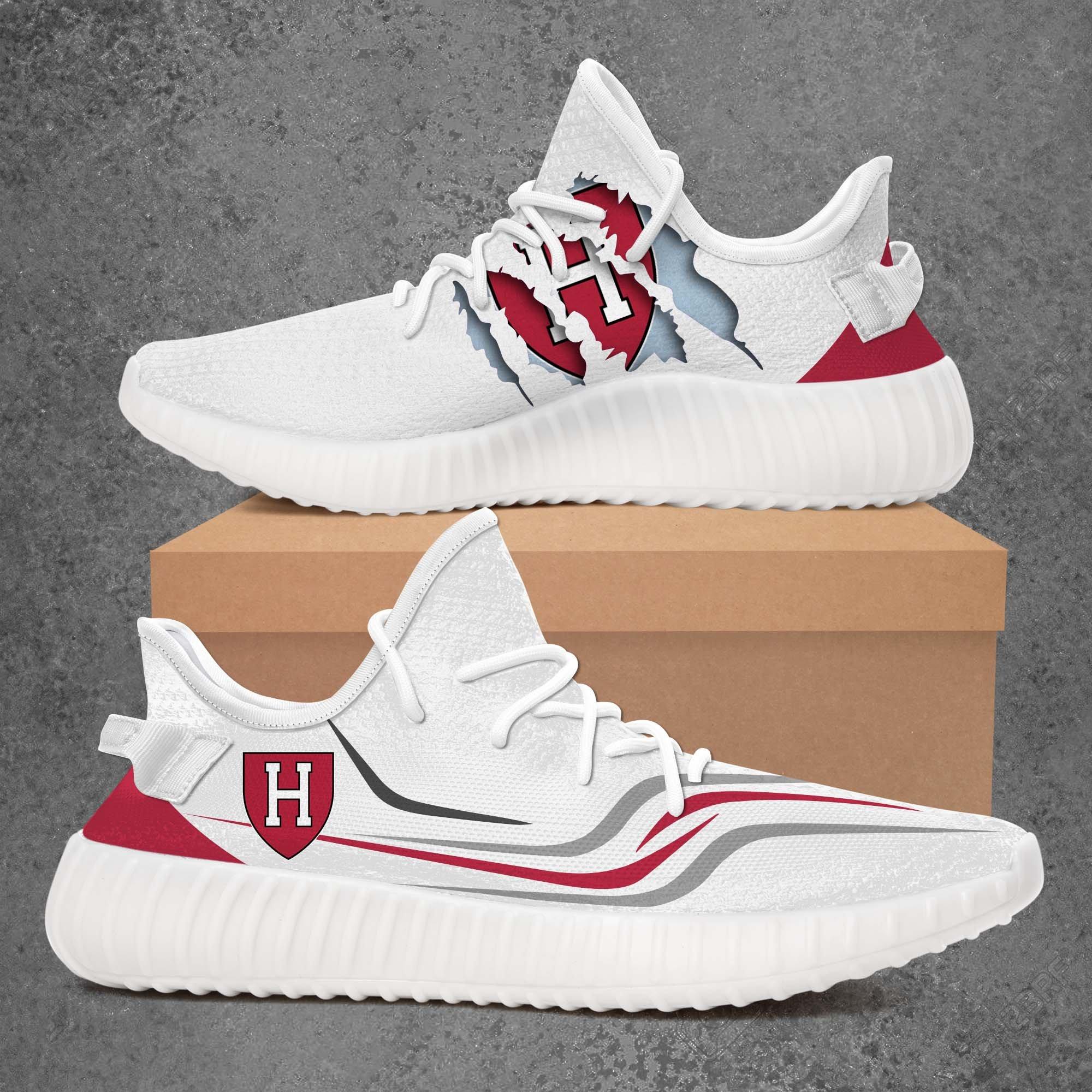 JWFancy Harvard Crimson Yeezy Boost Shoes For Men And Women