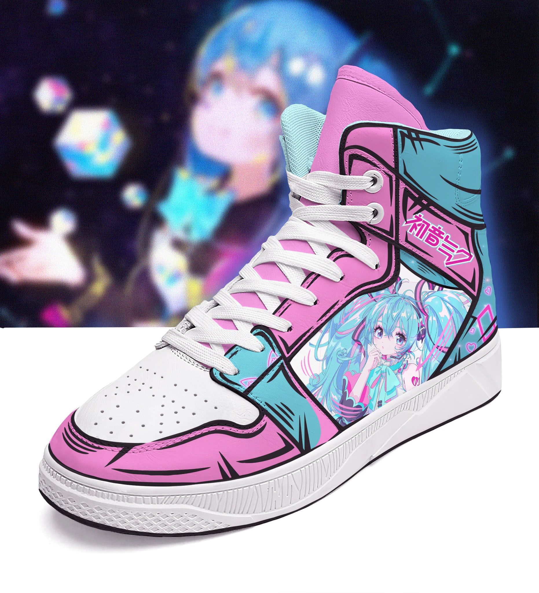 JWFancy Hatsune Miku AJ1 High Sneakers Shoes For Men And Women