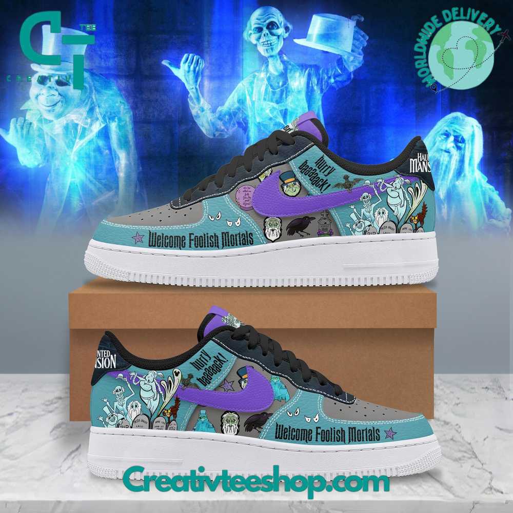 JWFancy Haunted Mansion Welcome Foolish Mortals Air Low-Top Sneakers Shoes For Men And Women