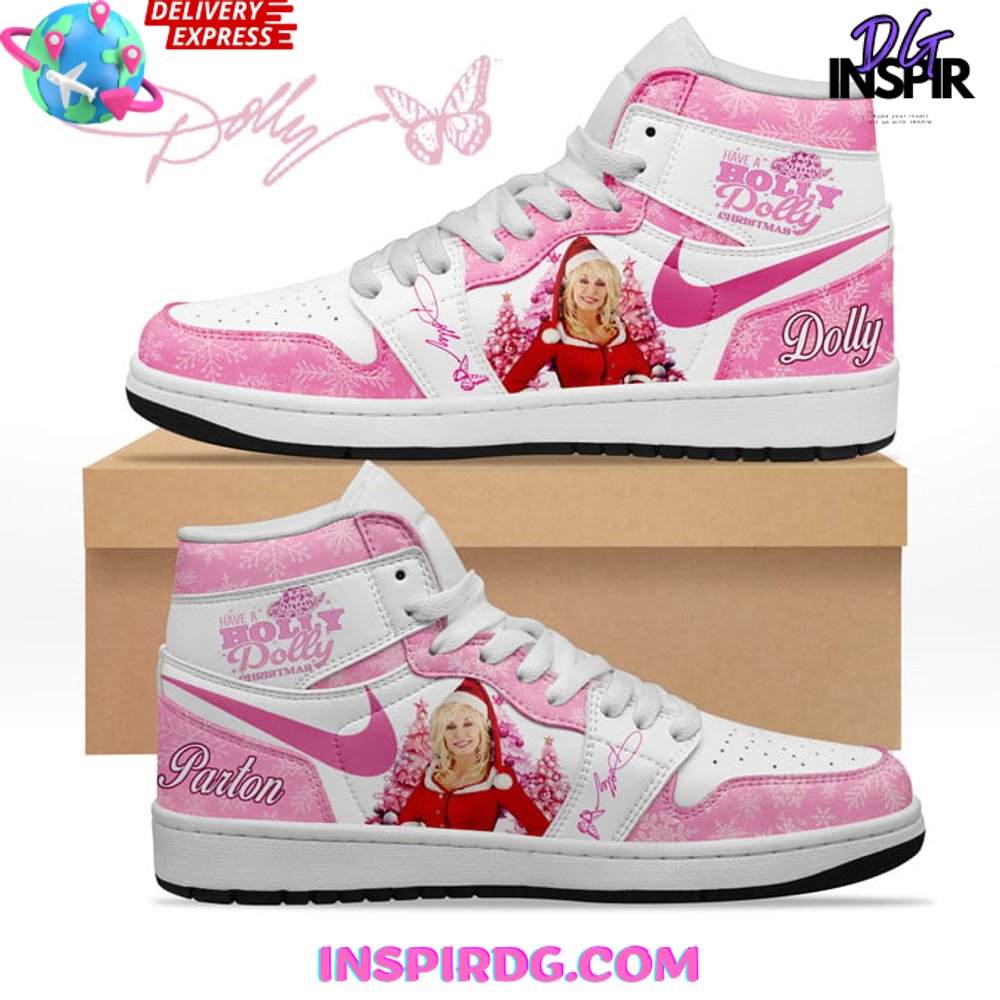 JWFancy Have A Holly Dolly Christmas AJ1 High Sneakers Shoes For Men And Women