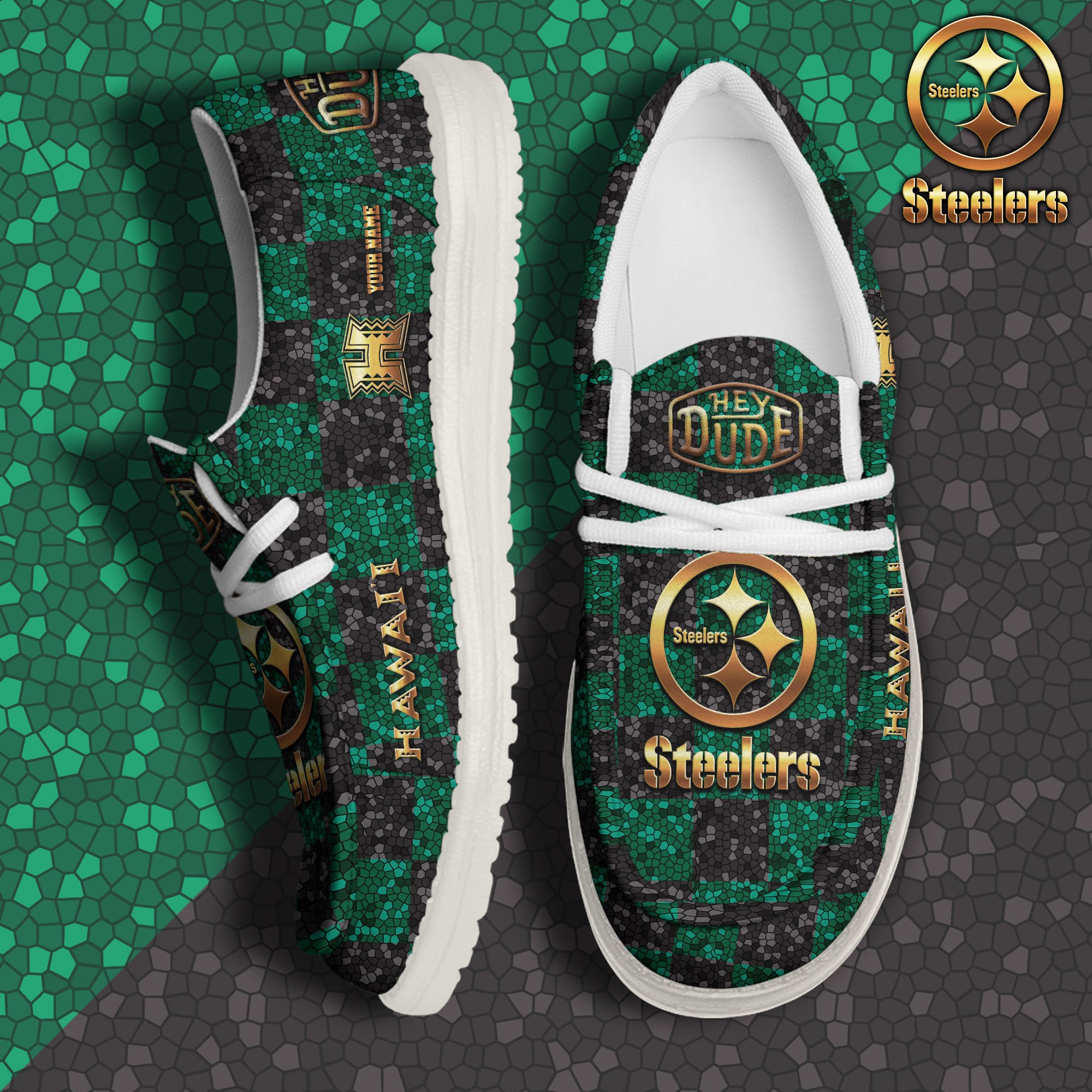 JWFancy Hawaii Rainbow Warriors Hey Dude Shoes Wally Men's Lace Up Loafers Comfortable For Men And Women