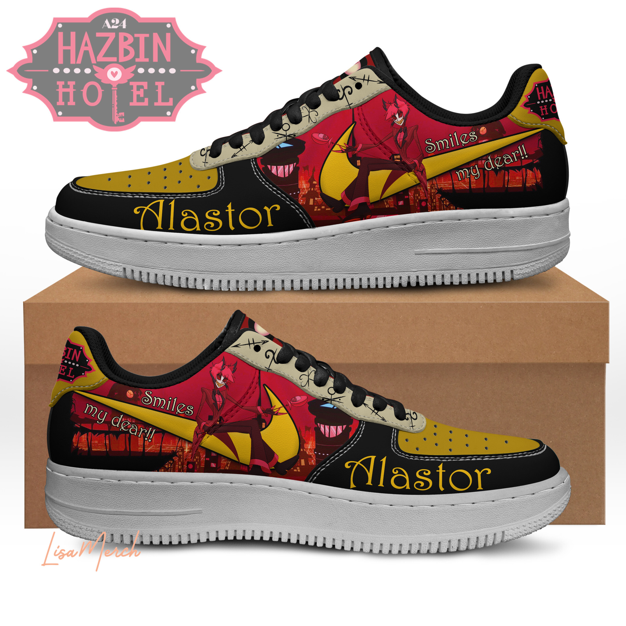 JWFancy Hazbin Hotel Air Low-Top Sneakers Shoes For Men And Women