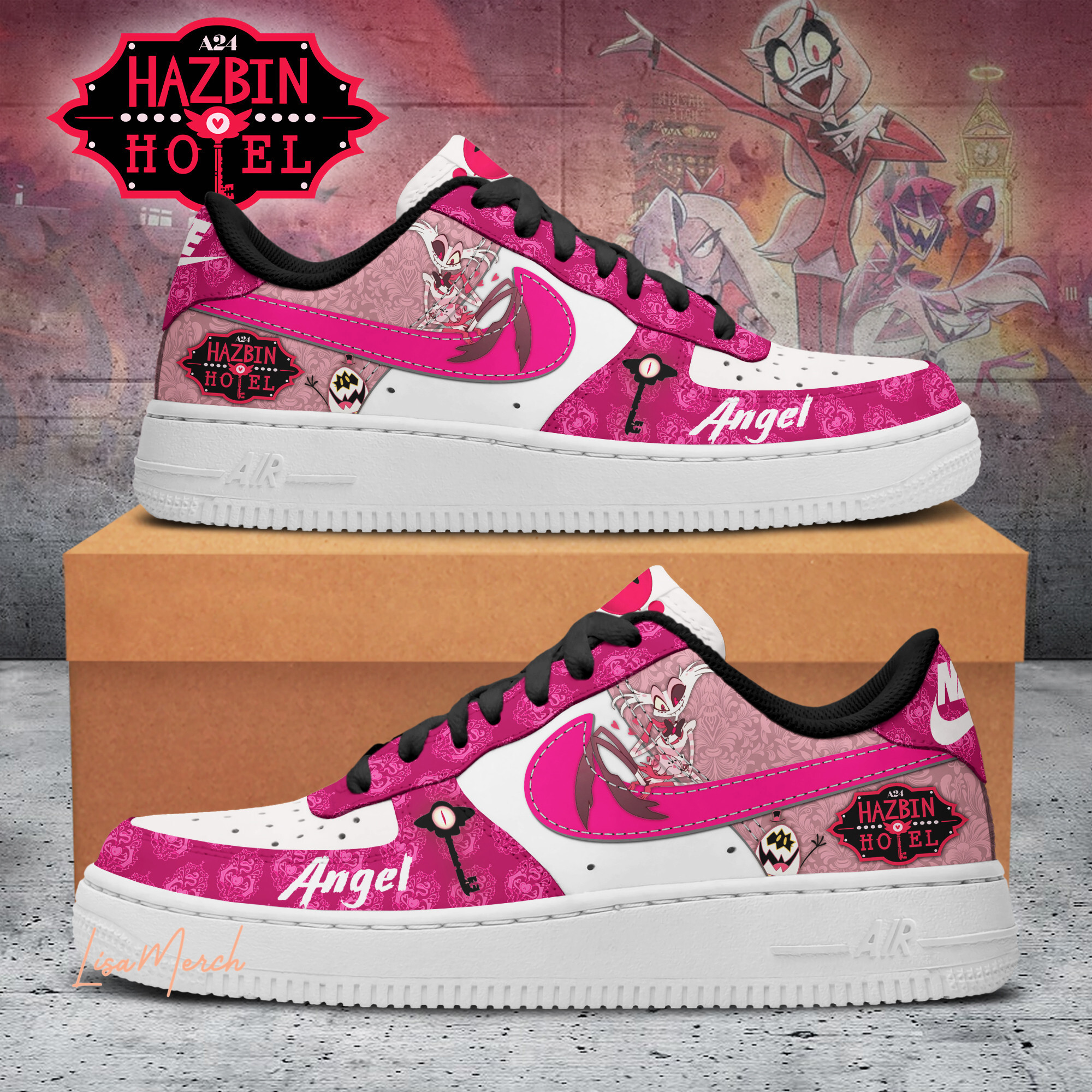 JWFancy Hazbin Hotel Air Low-Top Sneakers Shoes For Men And Women