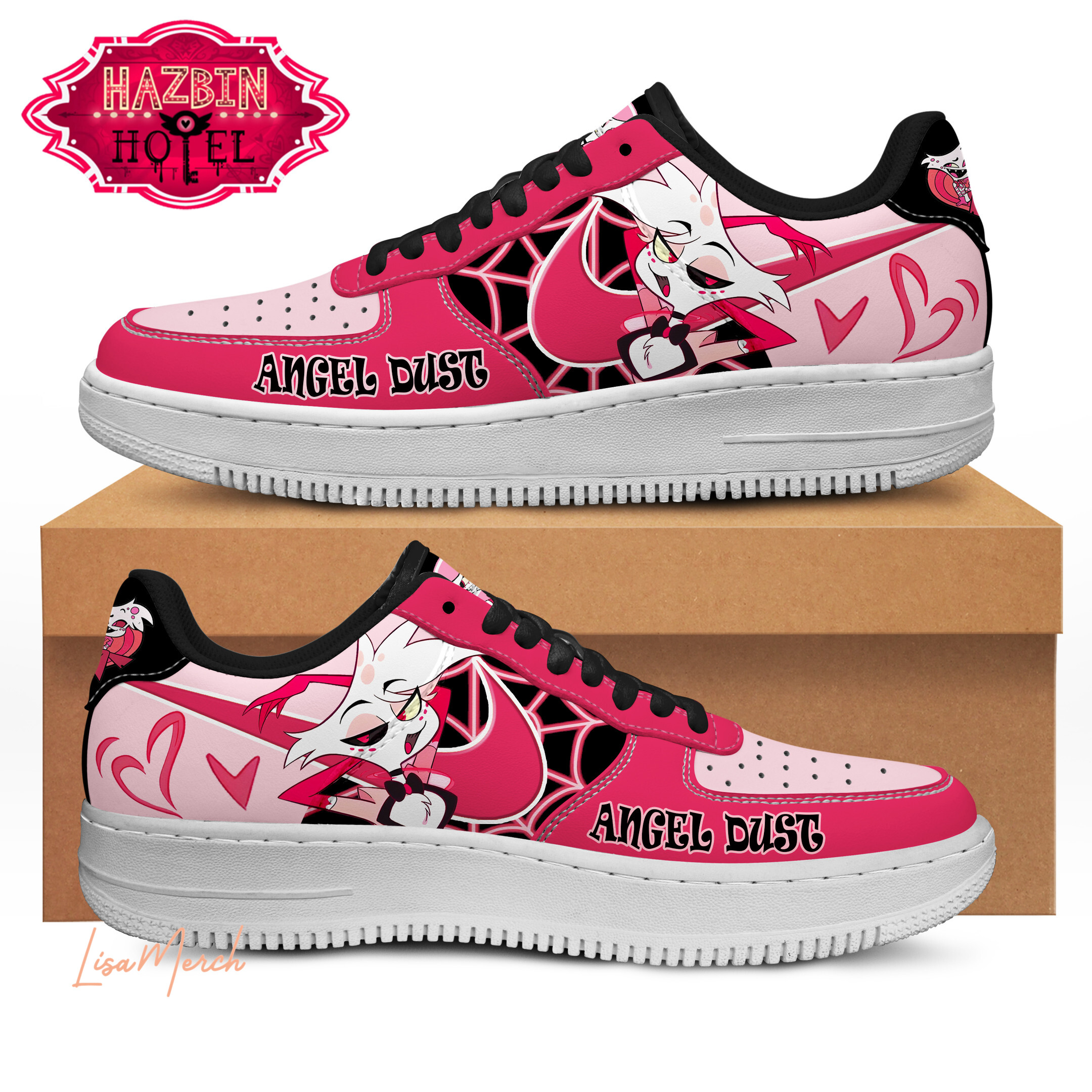 JWFancy Hazbin Hotel Air Low-Top Sneakers Shoes For Men And Women