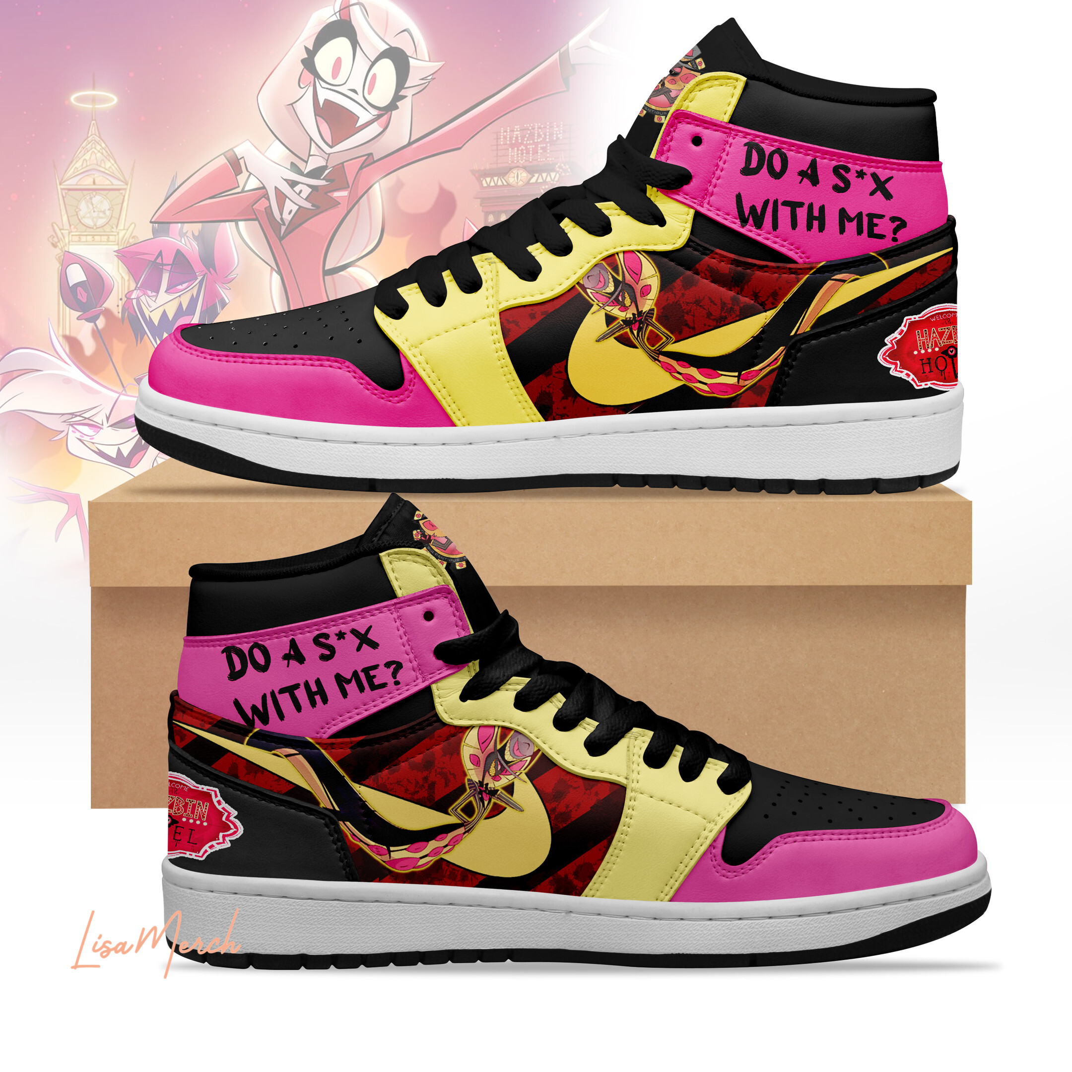 JWFancy Hazbin Hotel AJ1 High Sneakers Shoes For Men And Women