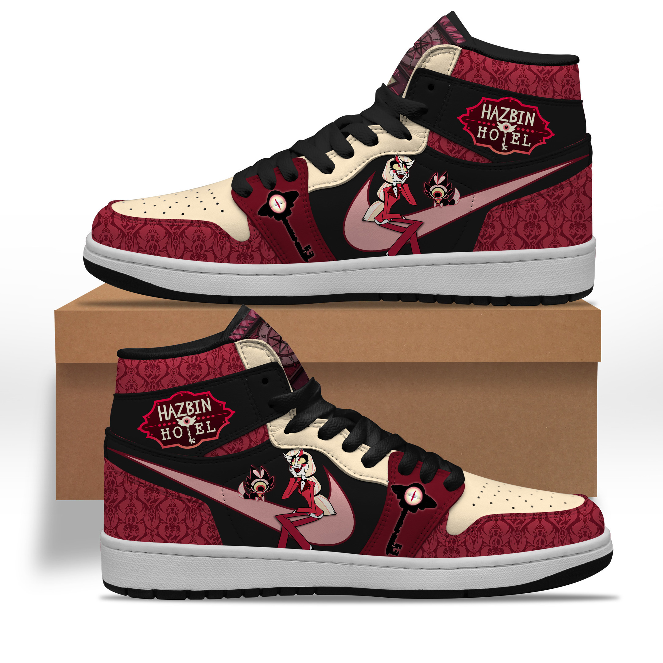 JWFancy Hazbin Hotel AJ1 High Sneakers Shoes For Men And Women
