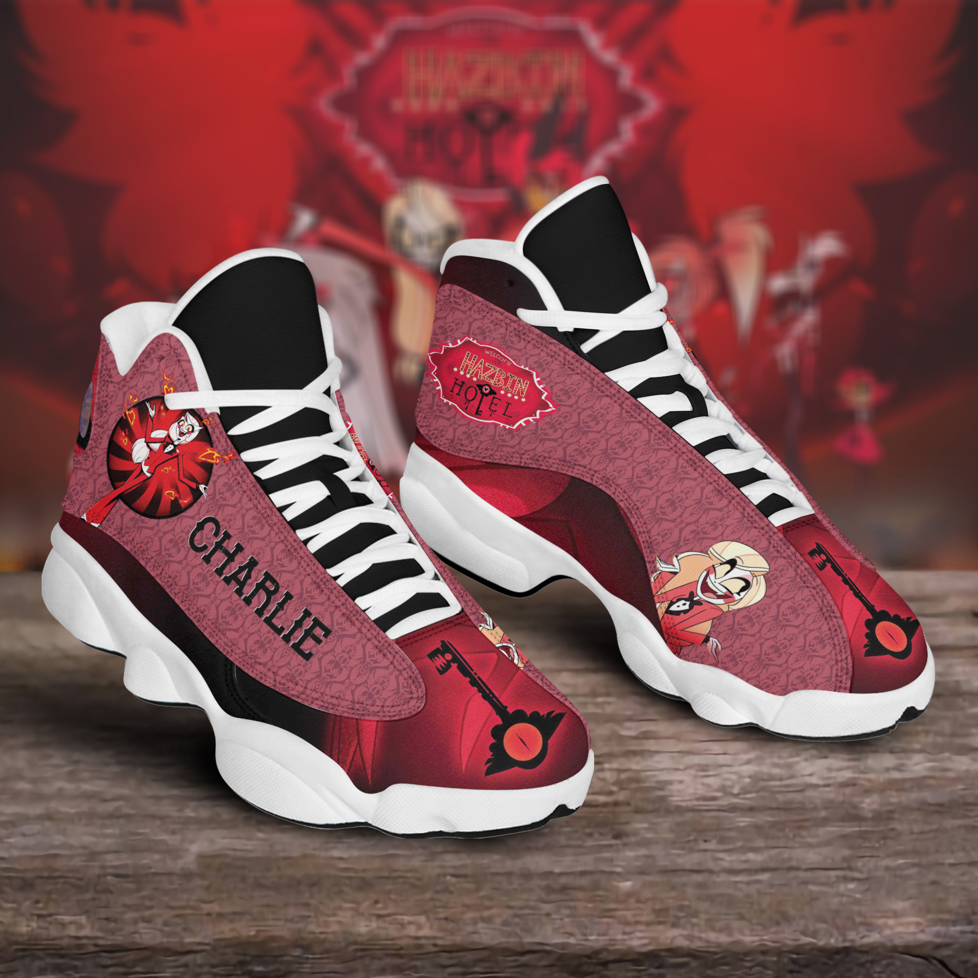 JWFancy Hazbin Hotel AJ13 Sneakers Shoes For Men And Women