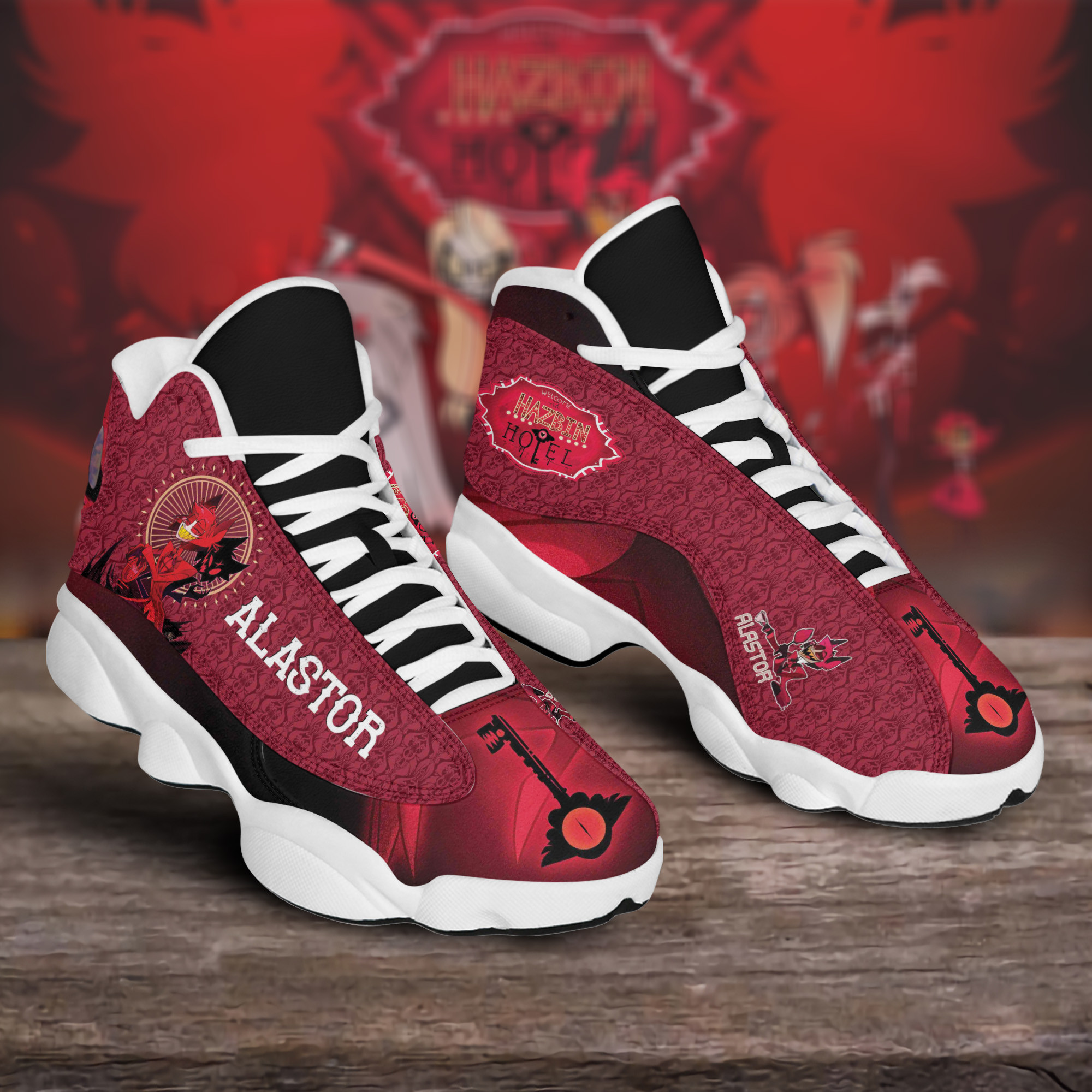 JWFancy Hazbin Hotel AJ13 Sneakers Shoes For Men And Women