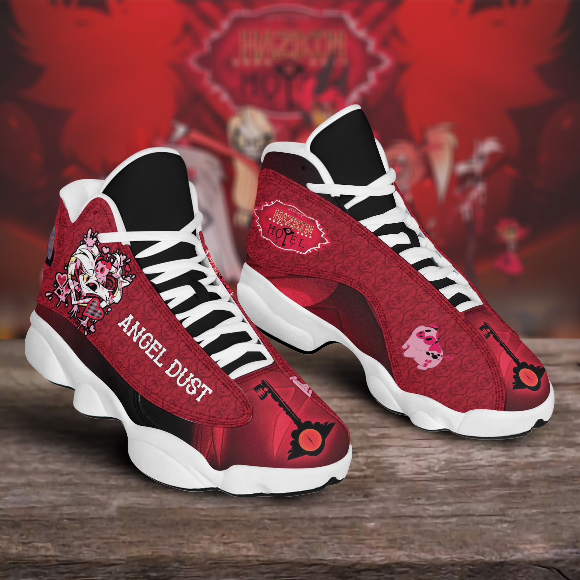 JWFancy Hazbin Hotel AJ13 Sneakers Shoes For Men And Women