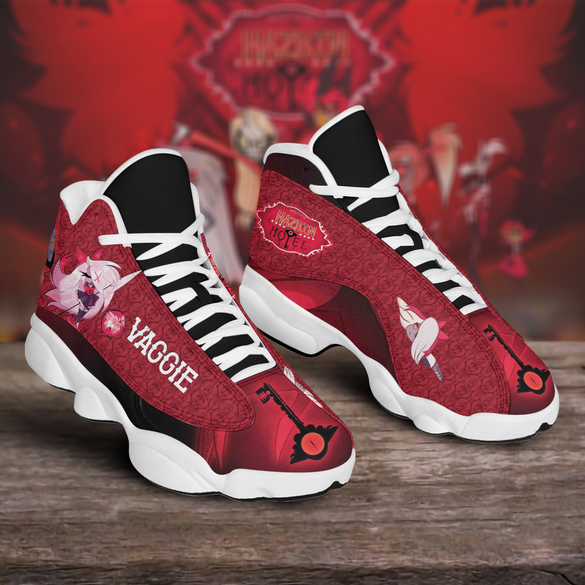 JWFancy Hazbin Hotel AJ13 Sneakers Shoes For Men And Women