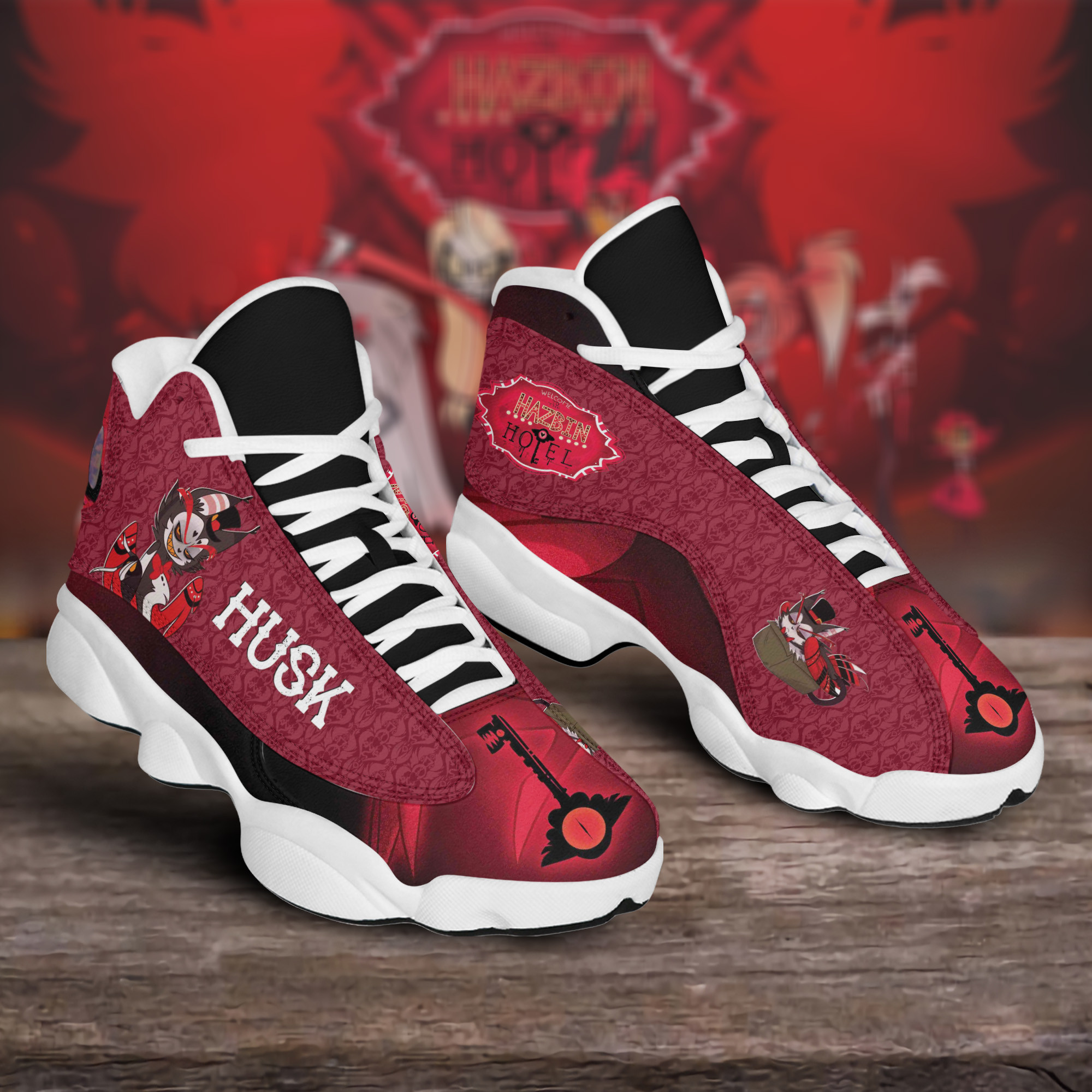 JWFancy Hazbin Hotel AJ13 Sneakers Shoes For Men And Women