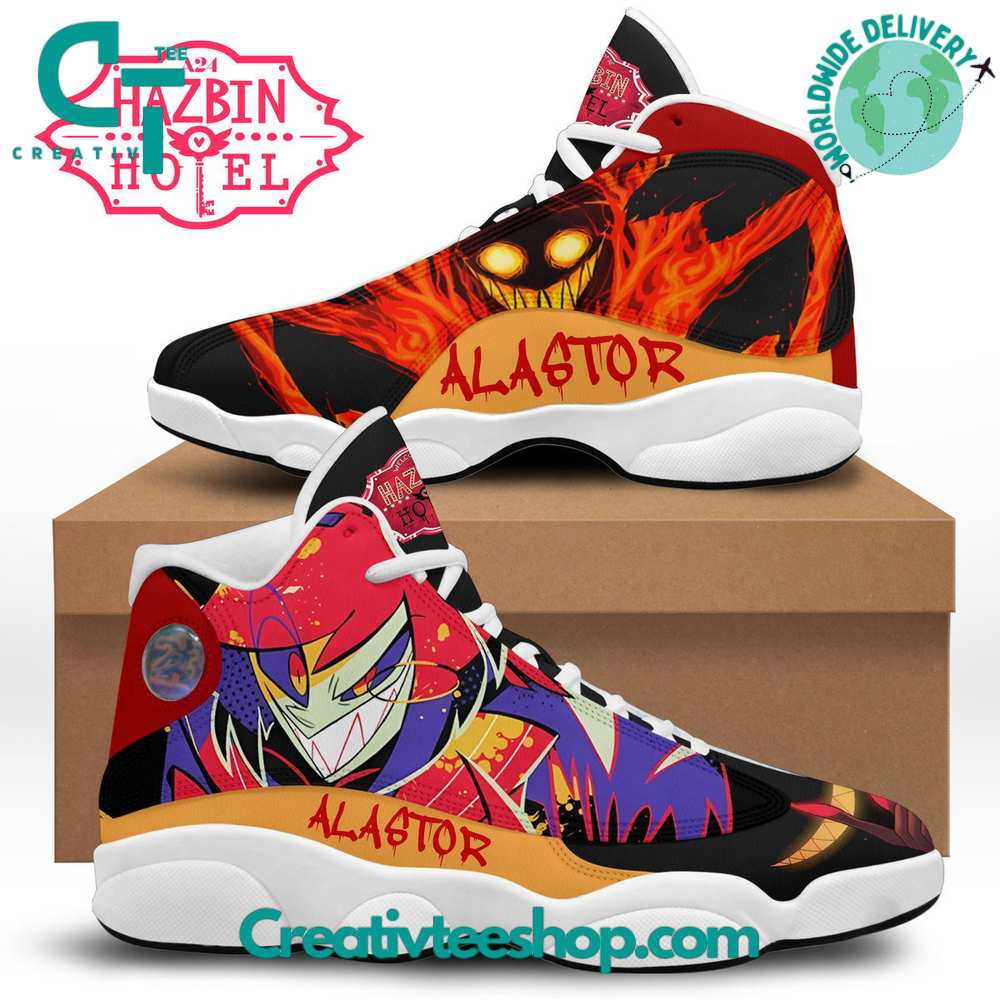 JWFancy Hazbin Hotel Alastor AJ13 Sneakers Shoes For Men And Women