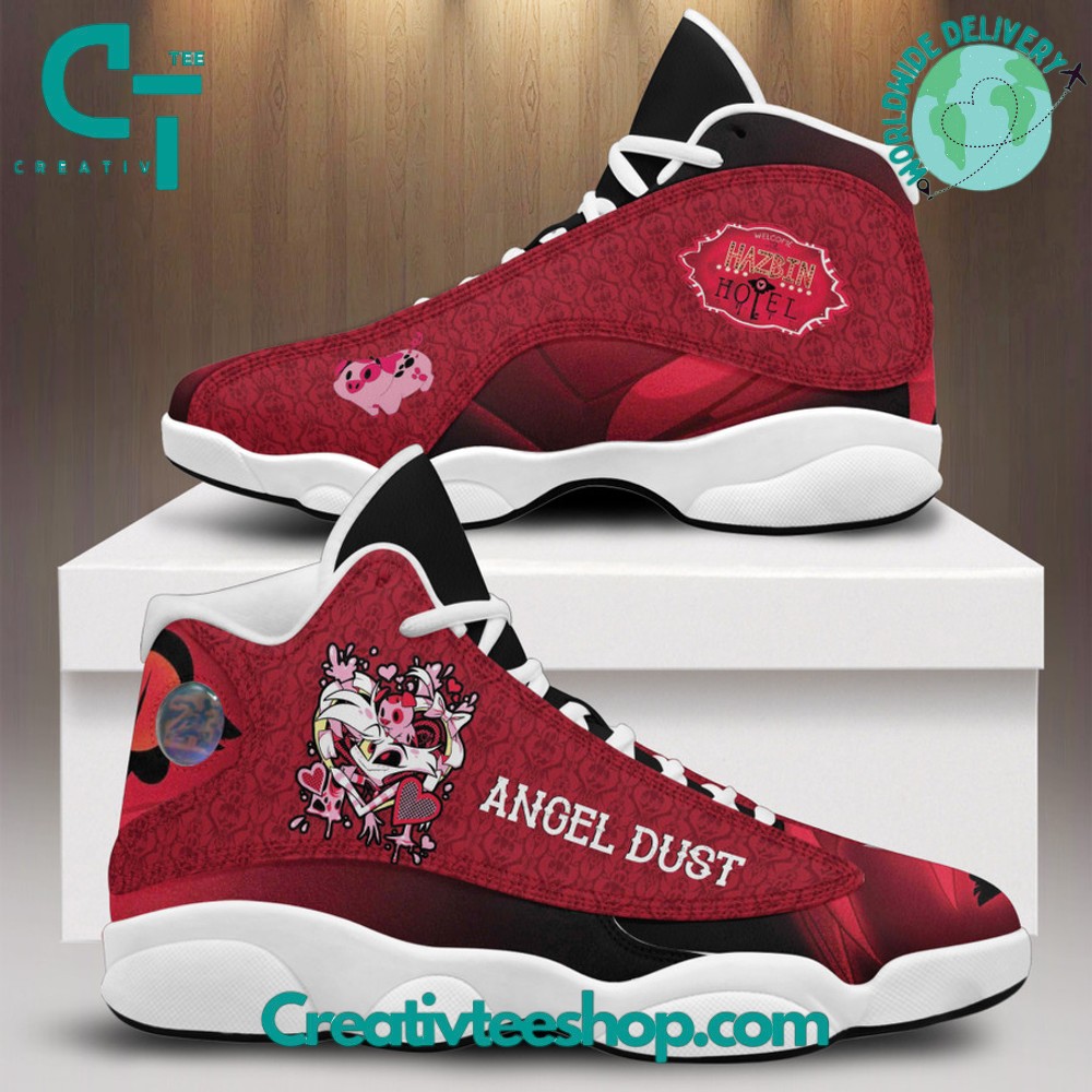 JWFancy Hazbin Hotel Angel Dust AJ13 Sneakers Shoes For Men And Women