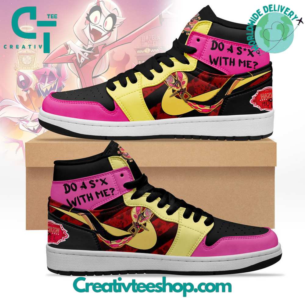 JWFancy Hazbin Hotel Do A Sx With Me AJ1 High Sneakers Shoes For Men And Women