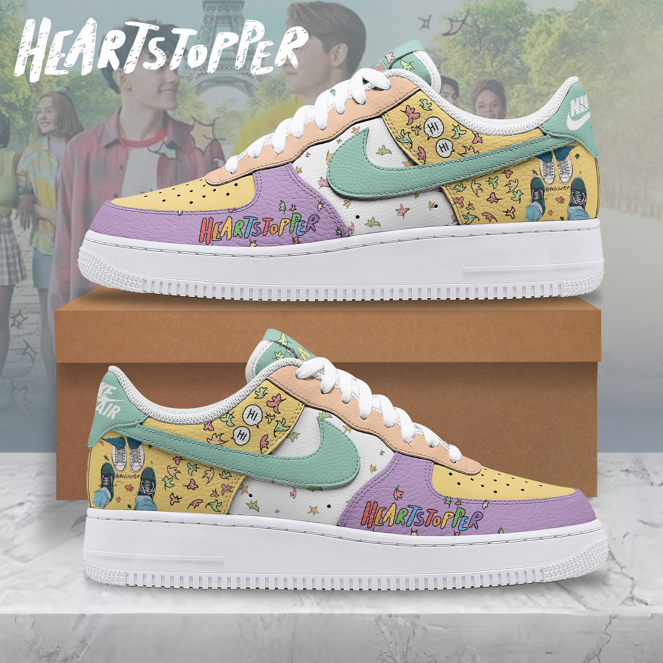 JWFancy Heartstopper Air Low-Top Sneakers Shoes For Men And Women
