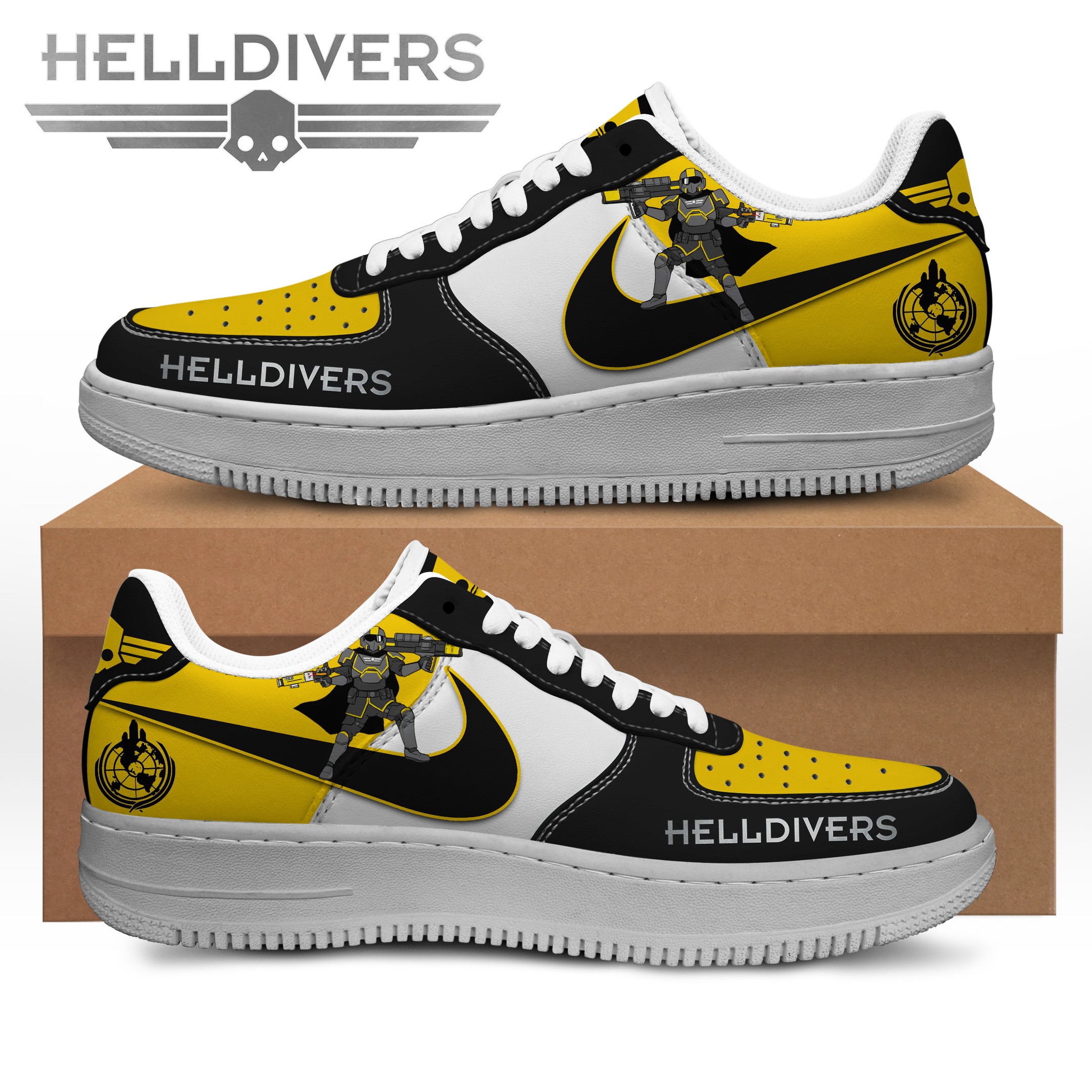 JWFancy Helldivers Air Low-Top Sneakers Shoes For Men And Women