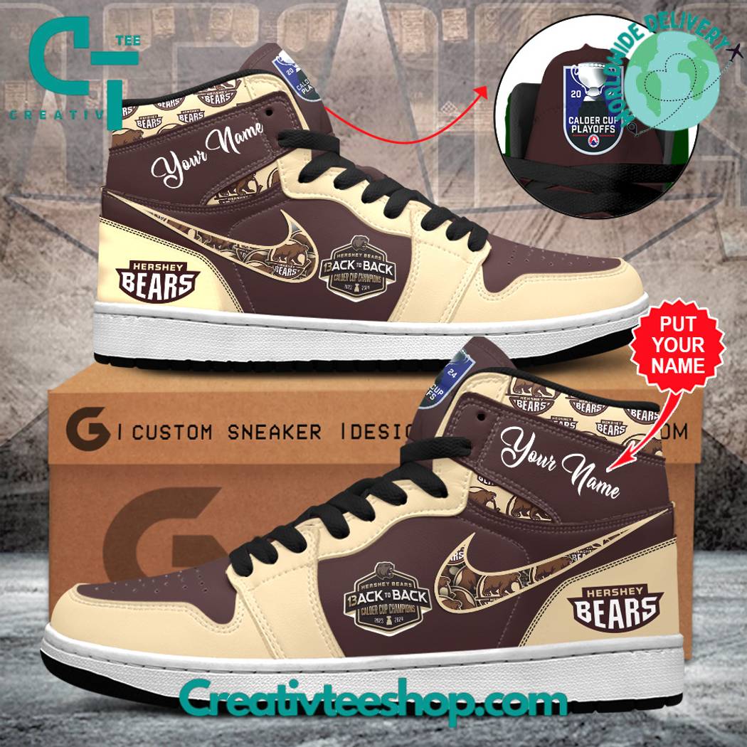 JWFancy Hershey Bears AJ1 High Sneakers Shoes For Men And Women