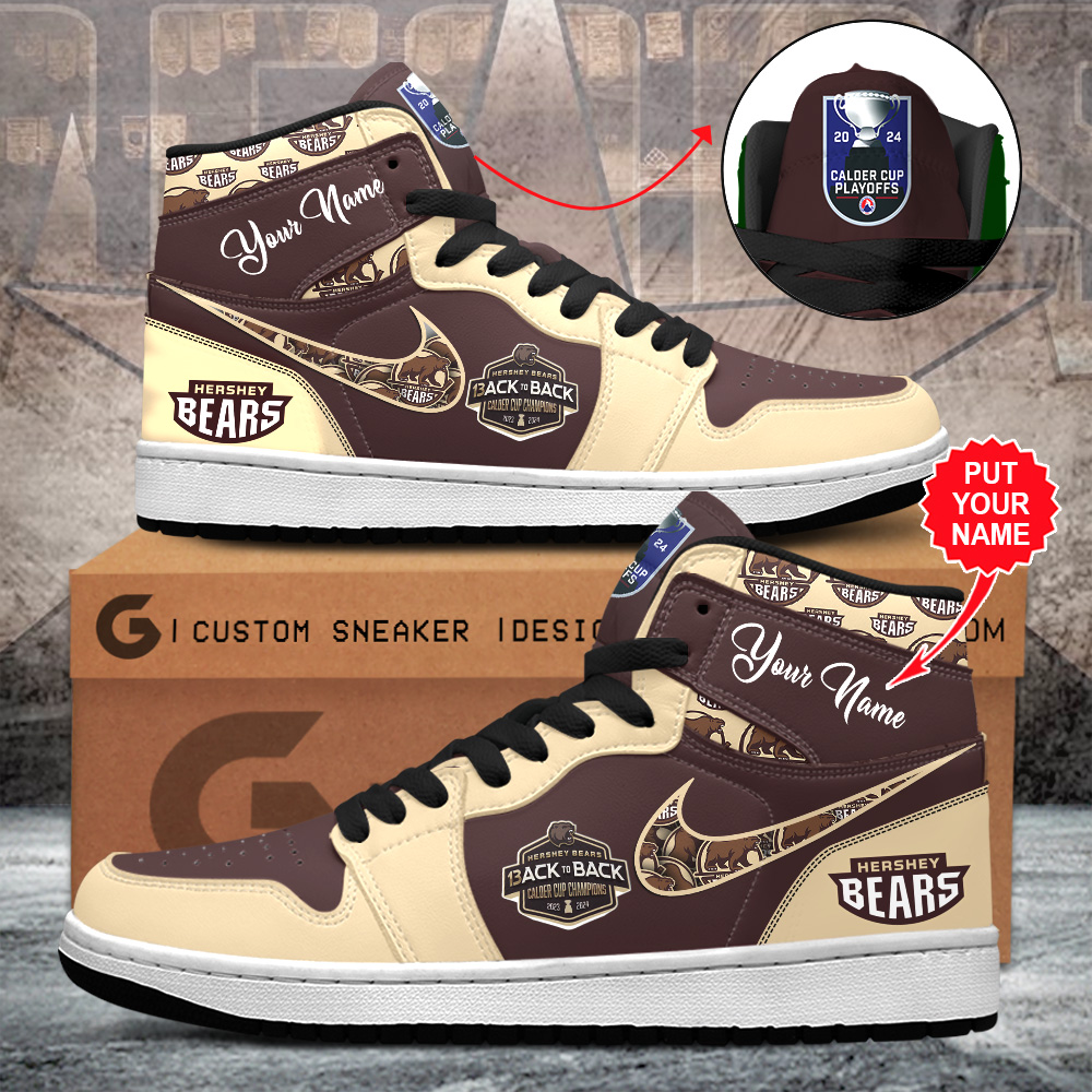 JWFancy Hershey Bears AJ1 High Sneakers Shoes For Men And Women