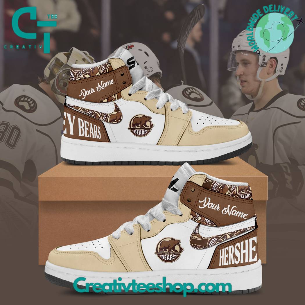 JWFancy Hershey Bears AJ1 High Sneakers Shoes For Men And Women