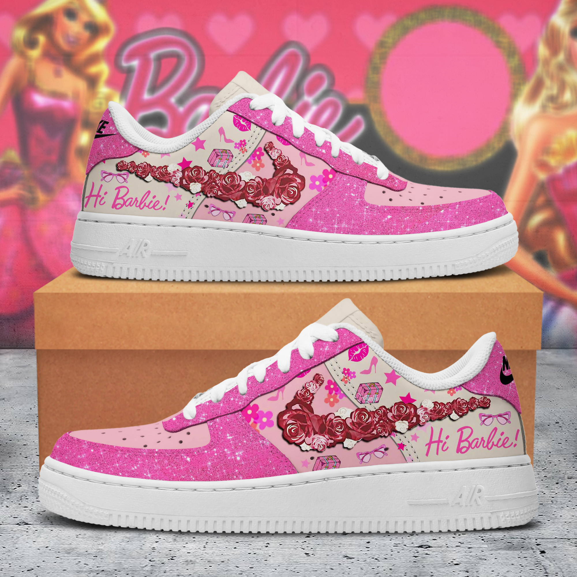 JWFancy Hi Barbie Air Low-Top Sneakers Shoes For Men And Women