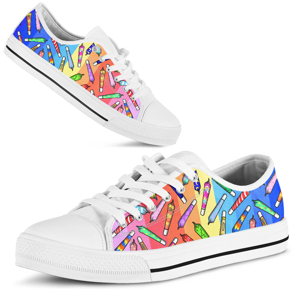 JWFancy High Everyday And Every Night - Weed  Low Top Canvas Sneakers Shoes For Men And Women