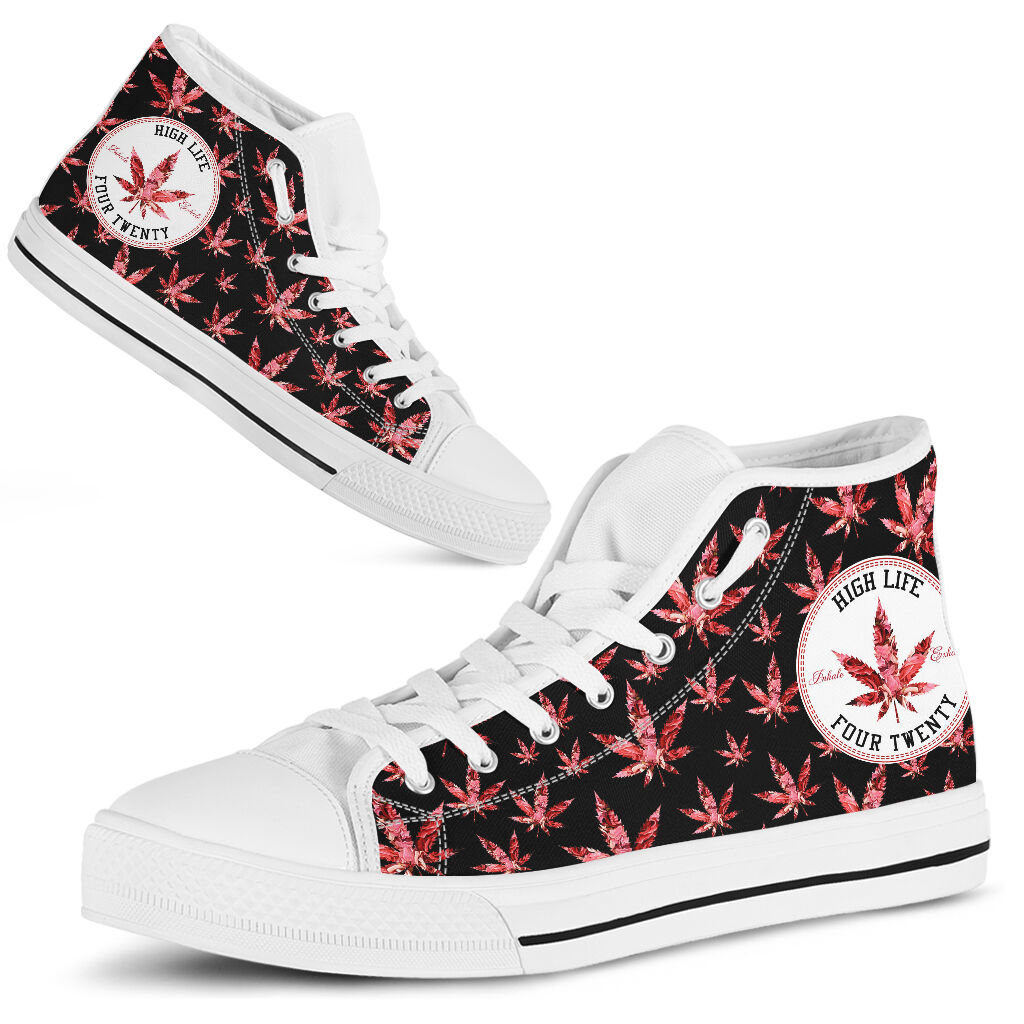 JWFancy High Life Four Twenty - Weed High Top Canvas Sneakers Shoes For Men And Women