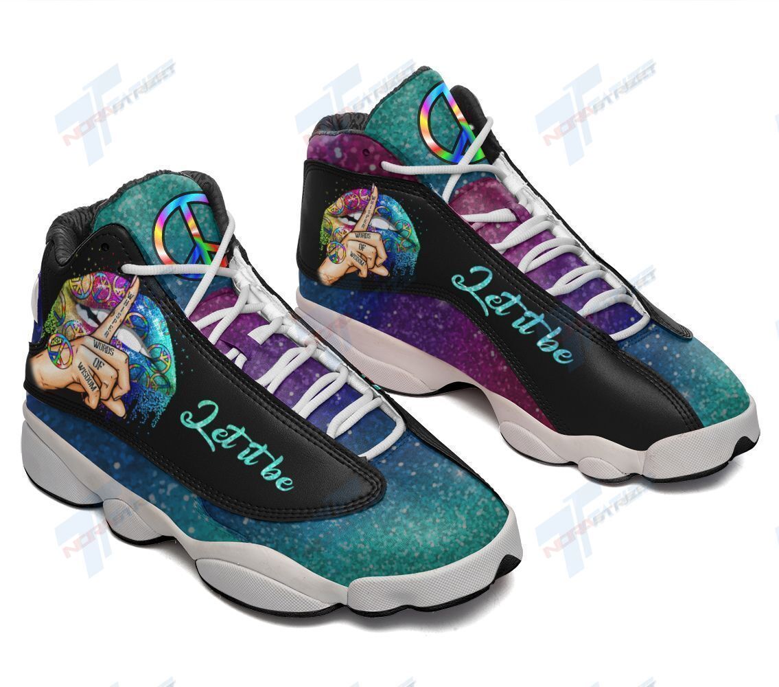 JWFancy Hippie Lips Let It Be AJ13 Sneakers Shoes For Men And Women