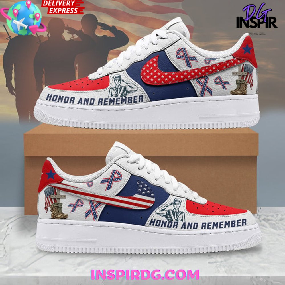 JWFancy Honor and Remember Veterans Day Air Low-Top Sneakers Shoes For Men And Women