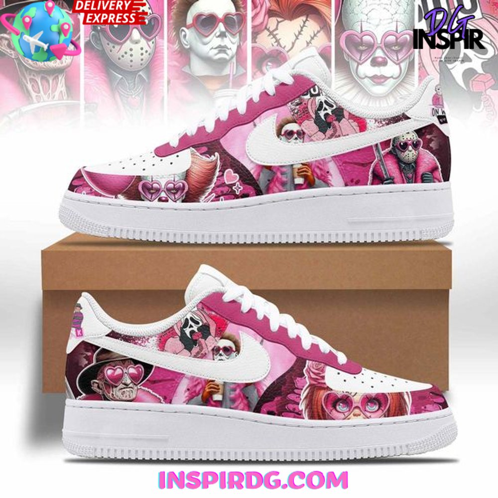 JWFancy Horror Film Pink Air Low-Top Sneakers Shoes For Men And Women
