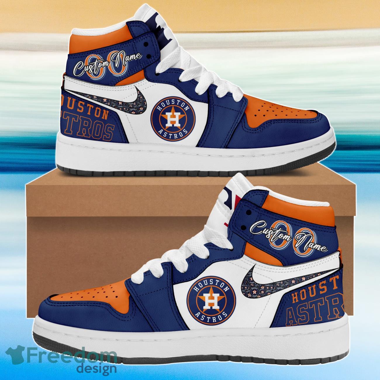 JWFancy Houston Astros AJ1 High Sneakers Shoes For Men And Women