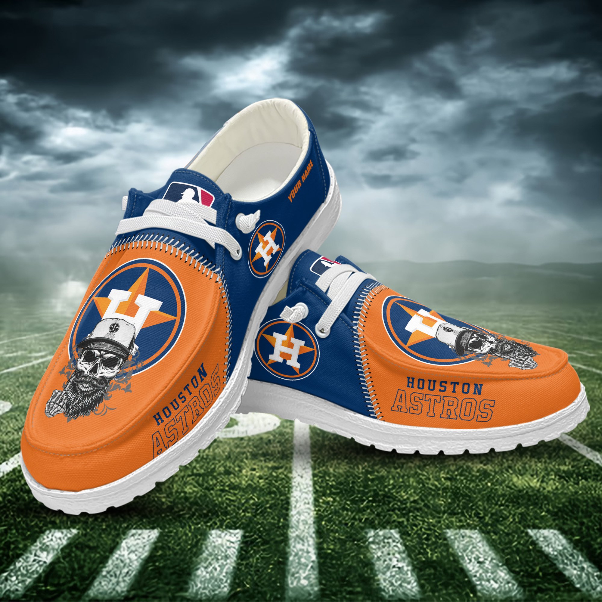 JWFancy Houston Astros Hey Dude Shoes Wally Men's Lace Up Loafers Comfortable For Men And Women