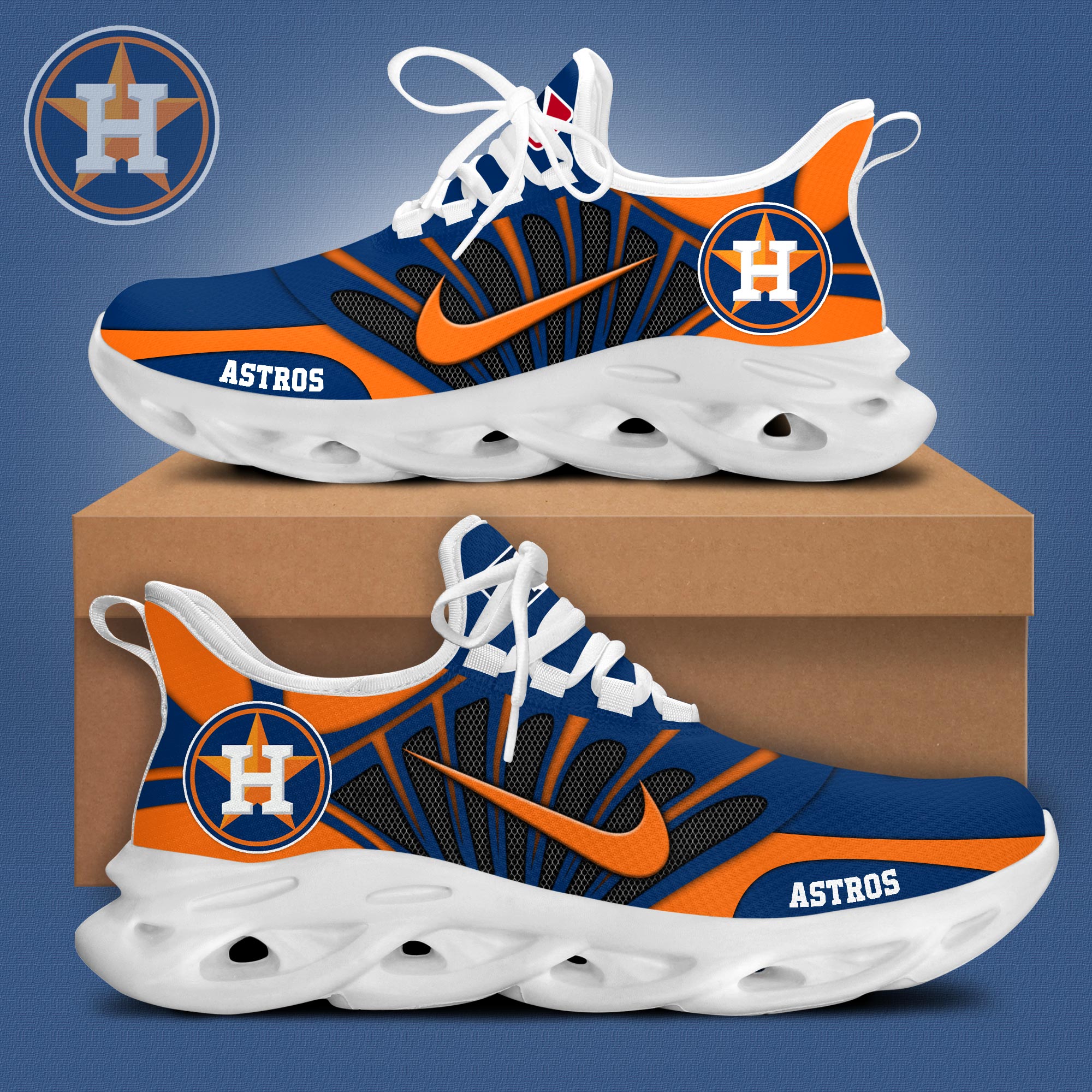 JWFancy Houston Astros Max Soul Shoes Sneakers For Men And Women
