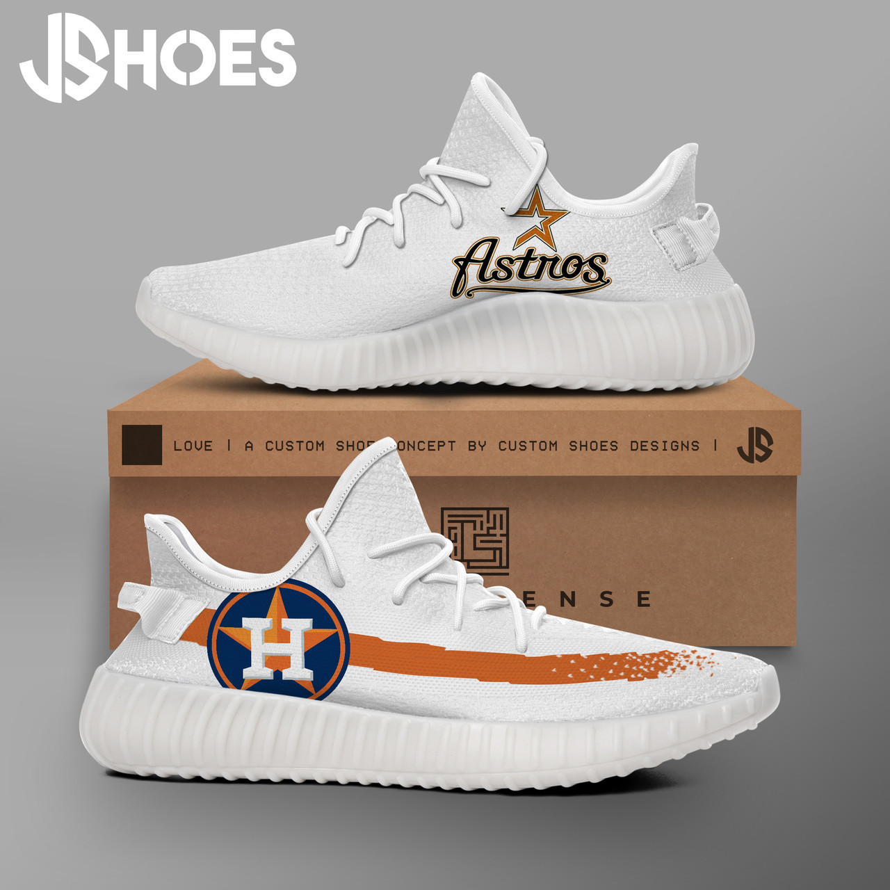 JWFancy Houston Astros Yeezy Boost Shoes For Men And Women