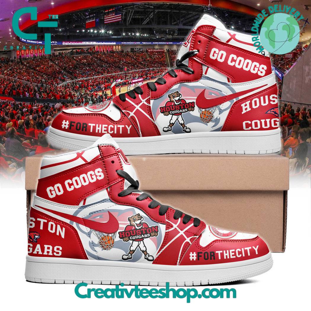 JWFancy Houston Cougars AJ1 High Sneakers Shoes For Men And Women