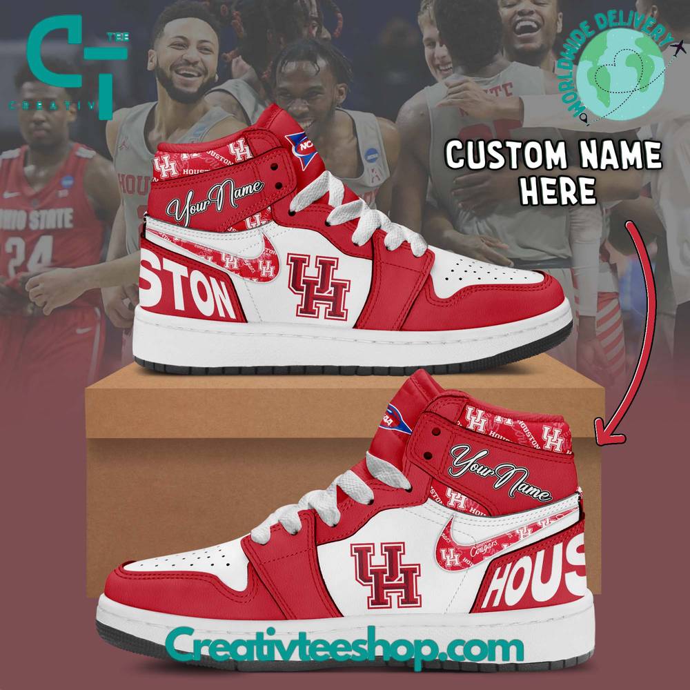 JWFancy Houston Cougars AJ1 High Sneakers Shoes For Men And Women